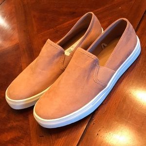 Microsuede slip on sneakers